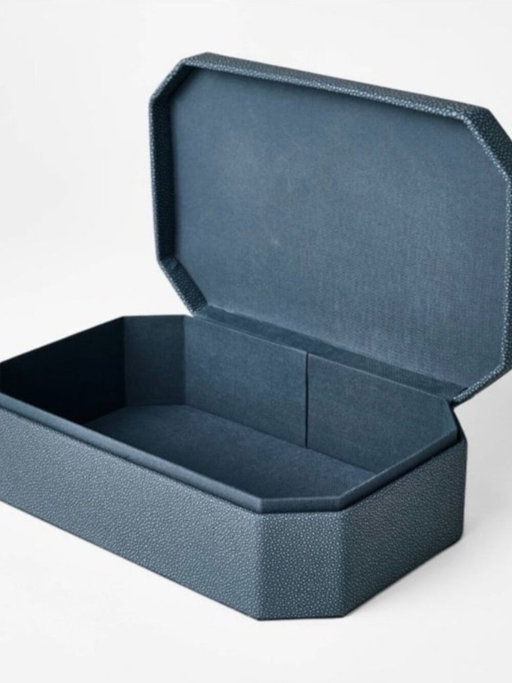 Large Faux Shagreen Box by Threshold/Studio McGee - Blue